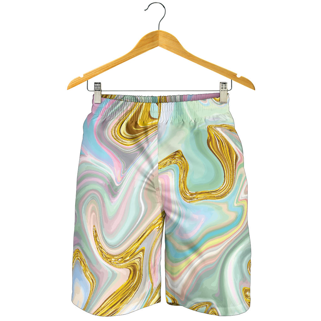 Gold Sweet Marble Mens Shorts