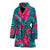 Red Hibiscus Pattern Print Design HB017 Women Bathrobe