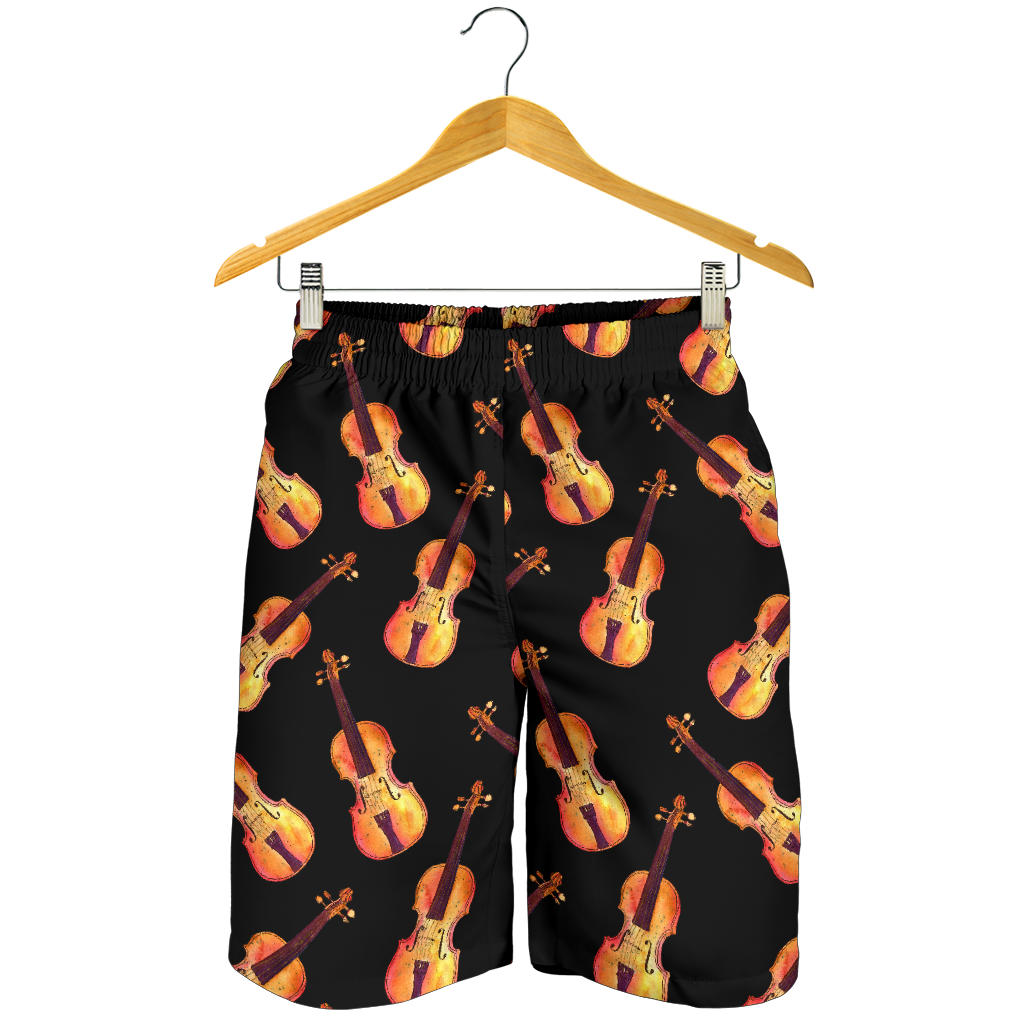 Violin Pattern Print Design 04 Mens Shorts