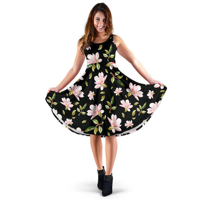 Magnolia Pattern Print Design MAG01 Midi Dress