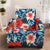 Red Hibiscus Blue Scene Armchair Slipcover