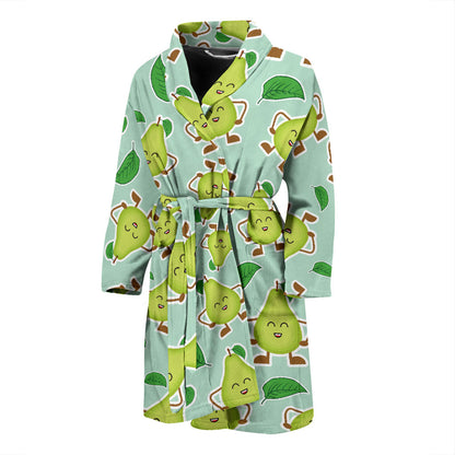 Avocado Pattern Print Design AC011 Men Bathrobe