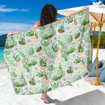 Gardening Pattern Print Design G04 Sarong Pareo Wrap