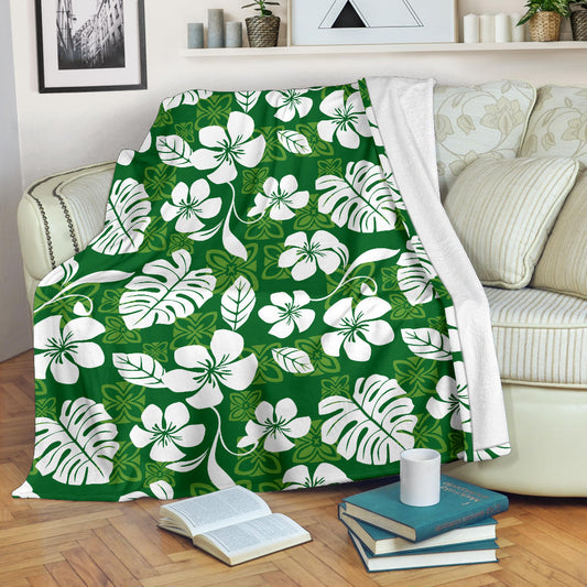 Hawaiian Themed Pattern Print Design H016 Fleece Blanket