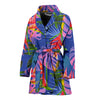 Tropical Flower Pattern Print Design TF025 Women Bathrobe