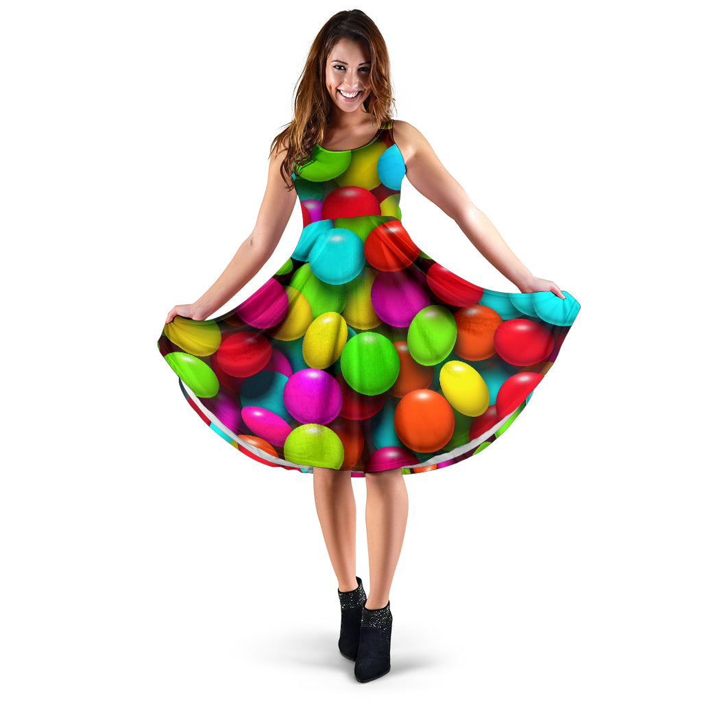 Candy Pattern Print Design CA03 Midi Dress