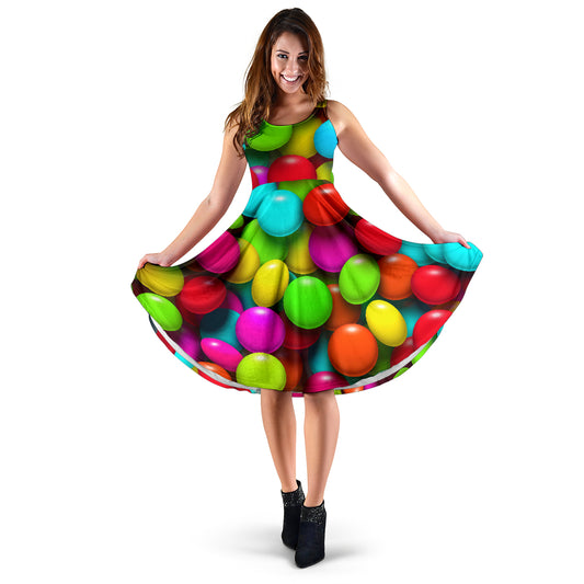 Candy Pattern Print Design CA03 Midi Dress