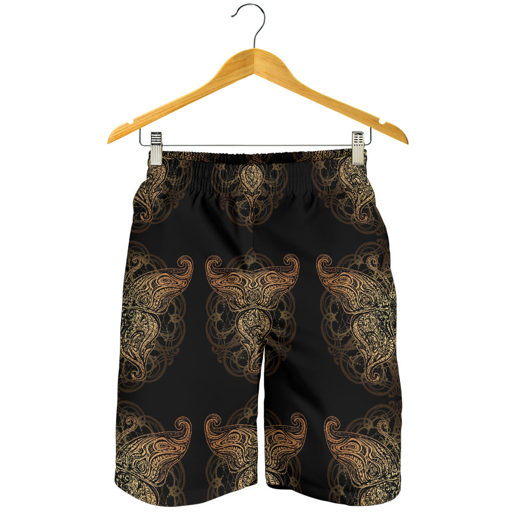 Gold Butterfly Ornamental Mens Shorts