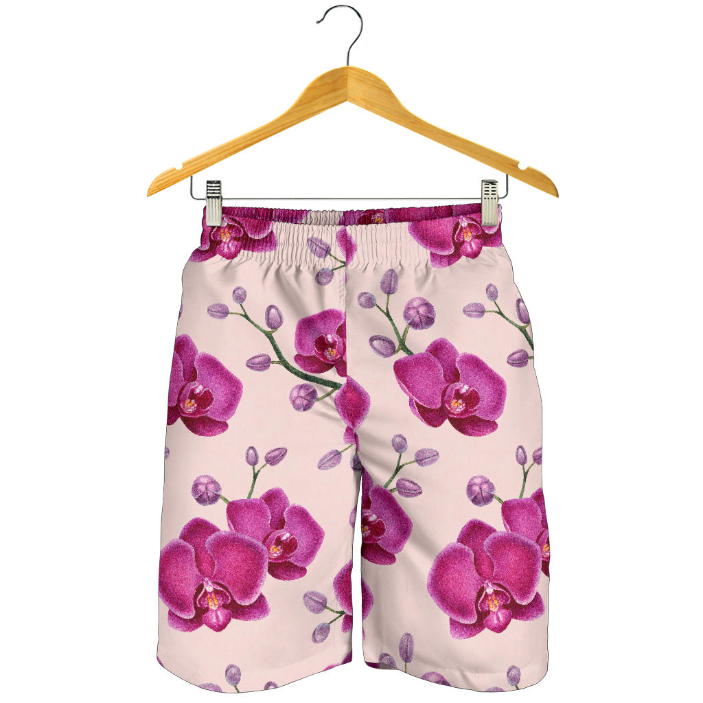 Orchid Pattern Print Design A02 Mens Shorts