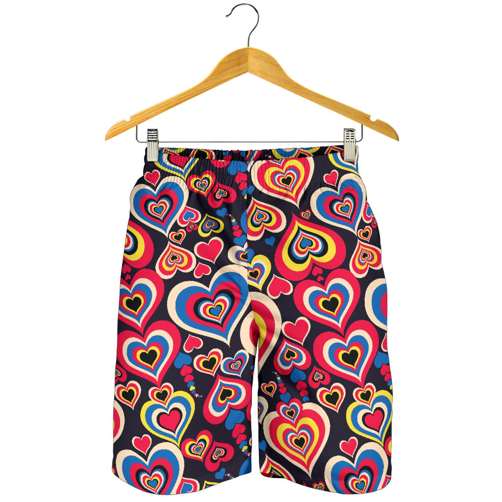 Heart Pattern Print Design HE08 Mens Shorts