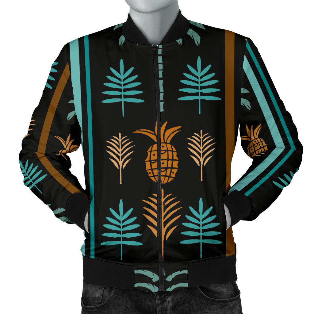 Hawaiian Themed Pattern Print Design H023 Men Bomber Jacket