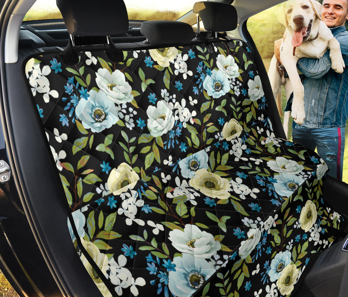 Anemone Pattern Print Design AM03 Rear Dog  Seat Cover