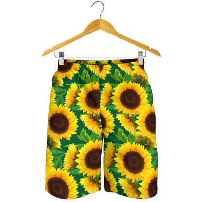 Sunflower Pattern Print Design SF02 Mens Shorts