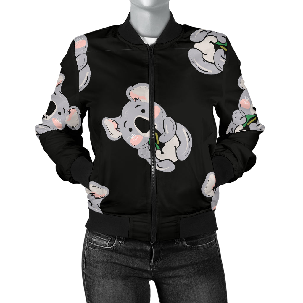 Koala Pattern Print Design 05 Women's Bomber Jacket