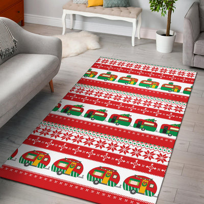 Camper Camping Ugly Christmas Design Print Area Rugs