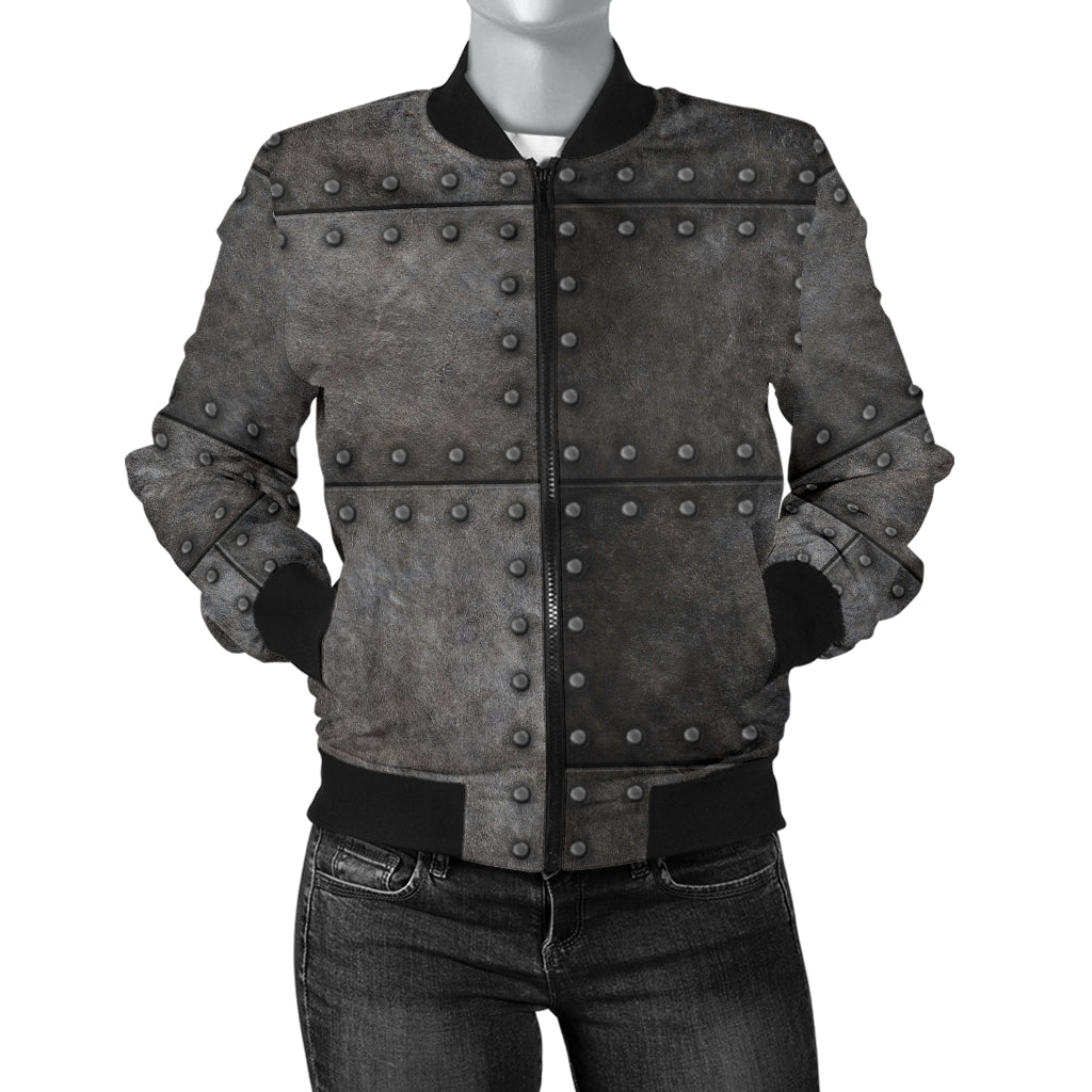 Armor Pattern Print Design 02 Women's Bomber Jacket