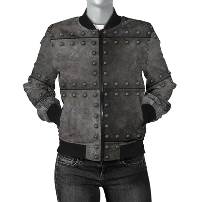Armor Pattern Print Design 02 Women's Bomber Jacket