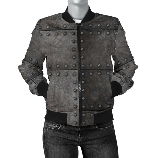 Armor Pattern Print Design 02 Women's Bomber Jacket