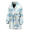 Sea Turtle Pattern Print Design T01 Women Bathrobe