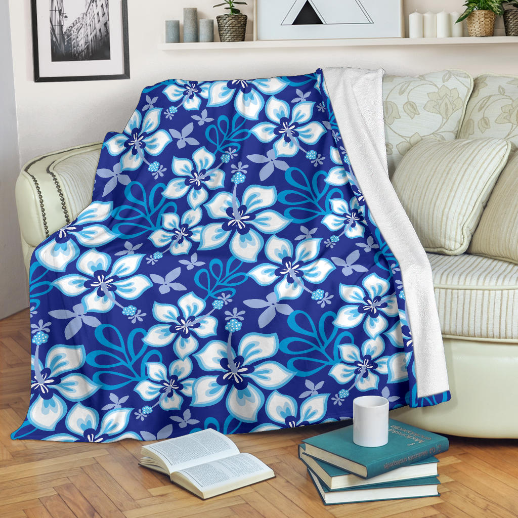 Hibiscus Pattern Print Design HB04 Fleece Blanket