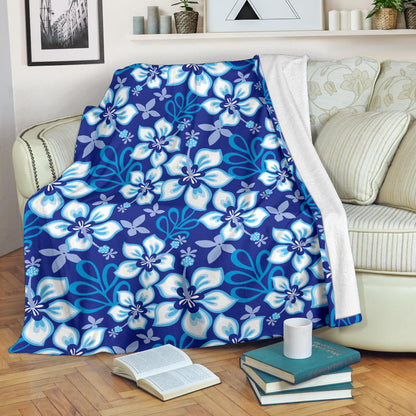 Hibiscus Pattern Print Design HB04 Fleece Blanket