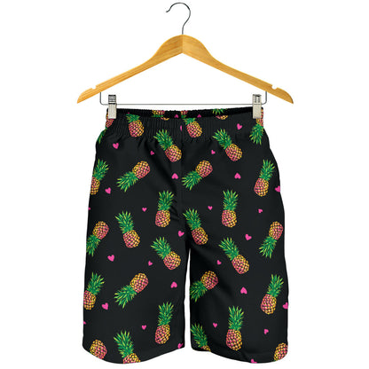 Neon Pineapple Pattern Print Design A04 Mens Shorts