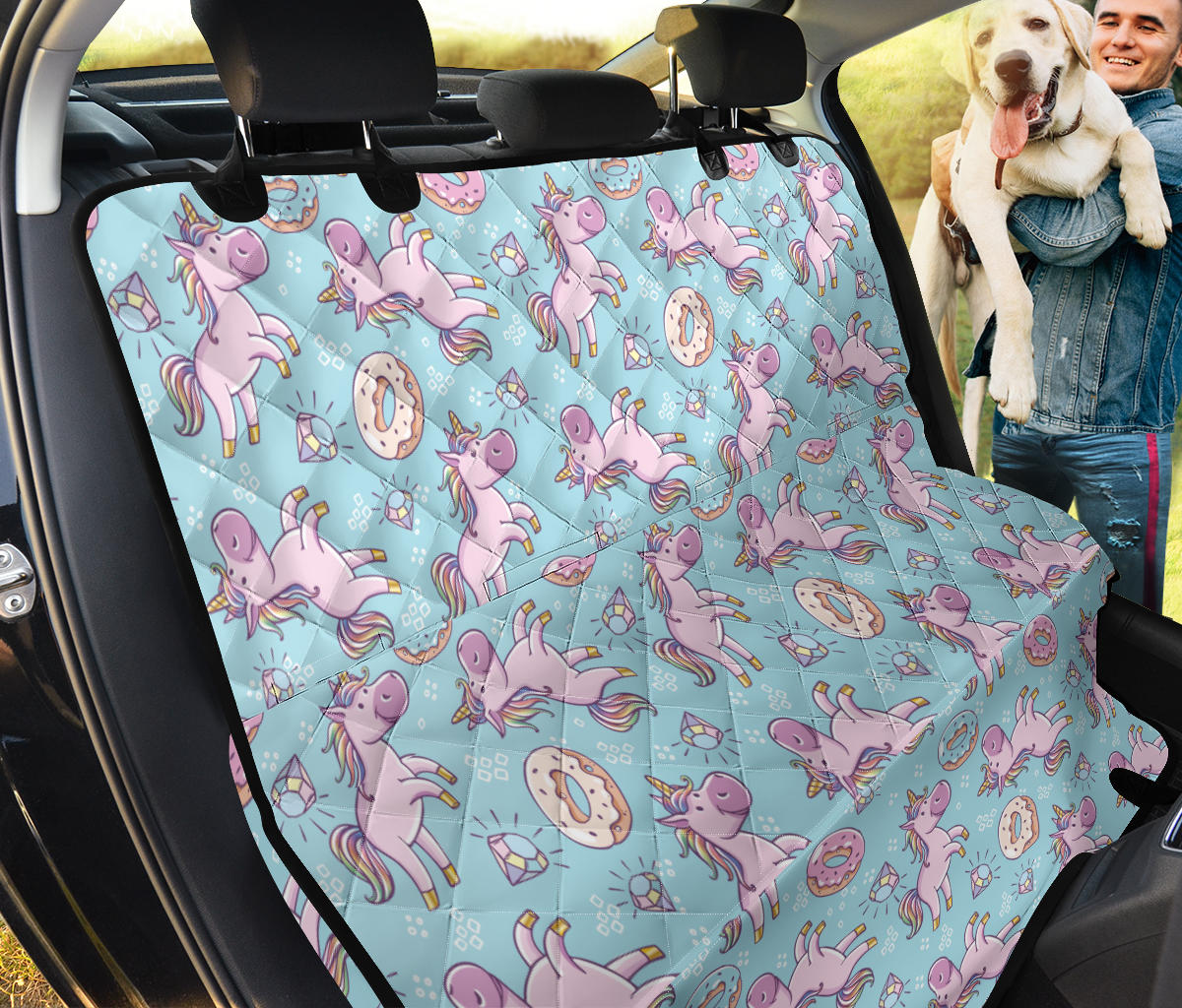 Donut Unicorn Pattern Print Design DN016 Rear Dog  Seat Cover