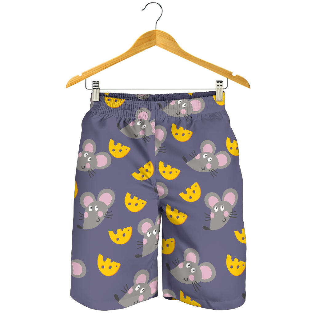 Rat With Cheese Pattern Print Design 01 Mens Shorts