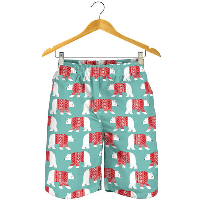 Polar Bear Pattern Print Design A04 Mens Shorts