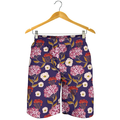 Hydrangea Pattern Print Design HD010 Mens Shorts