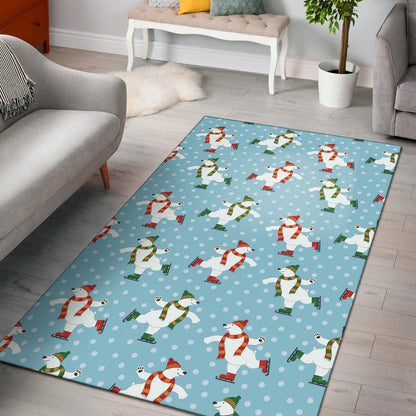 Polar Bear Pattern Print Design PB07 Area Rugs
