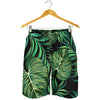 Green Fresh Tropical Palm Leaves Mens Shorts