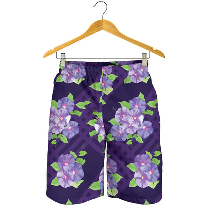 Morning Glory Pattern Print Design MG03 Mens Shorts