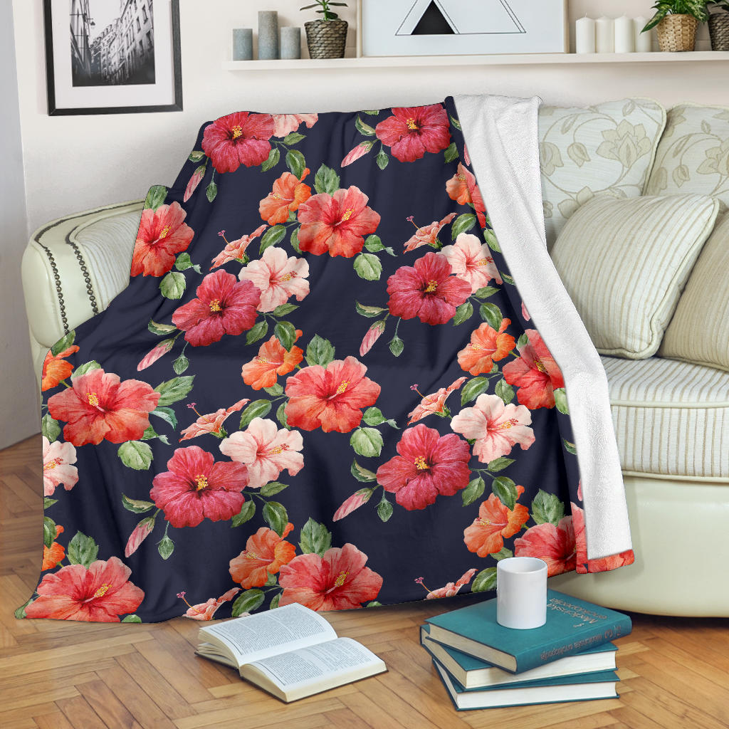 Tropical Flower Pattern Print Design TF020 Fleece Blanket