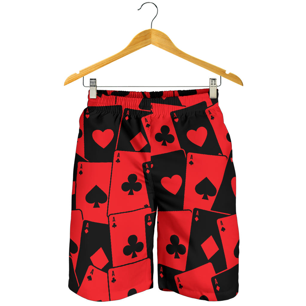 Poker Cards Pattern Print Design A01 Mens Shorts