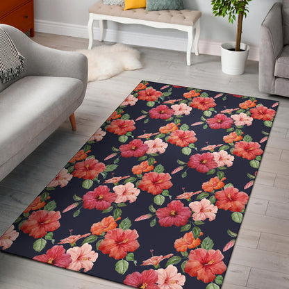 Tropical Flower Pattern Print Design TF020 Area Rugs
