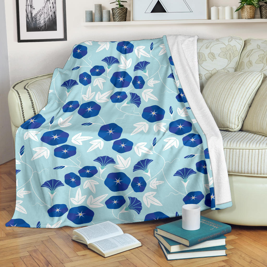 Morning Glory Pattern Print Design MG07 Fleece Blanket