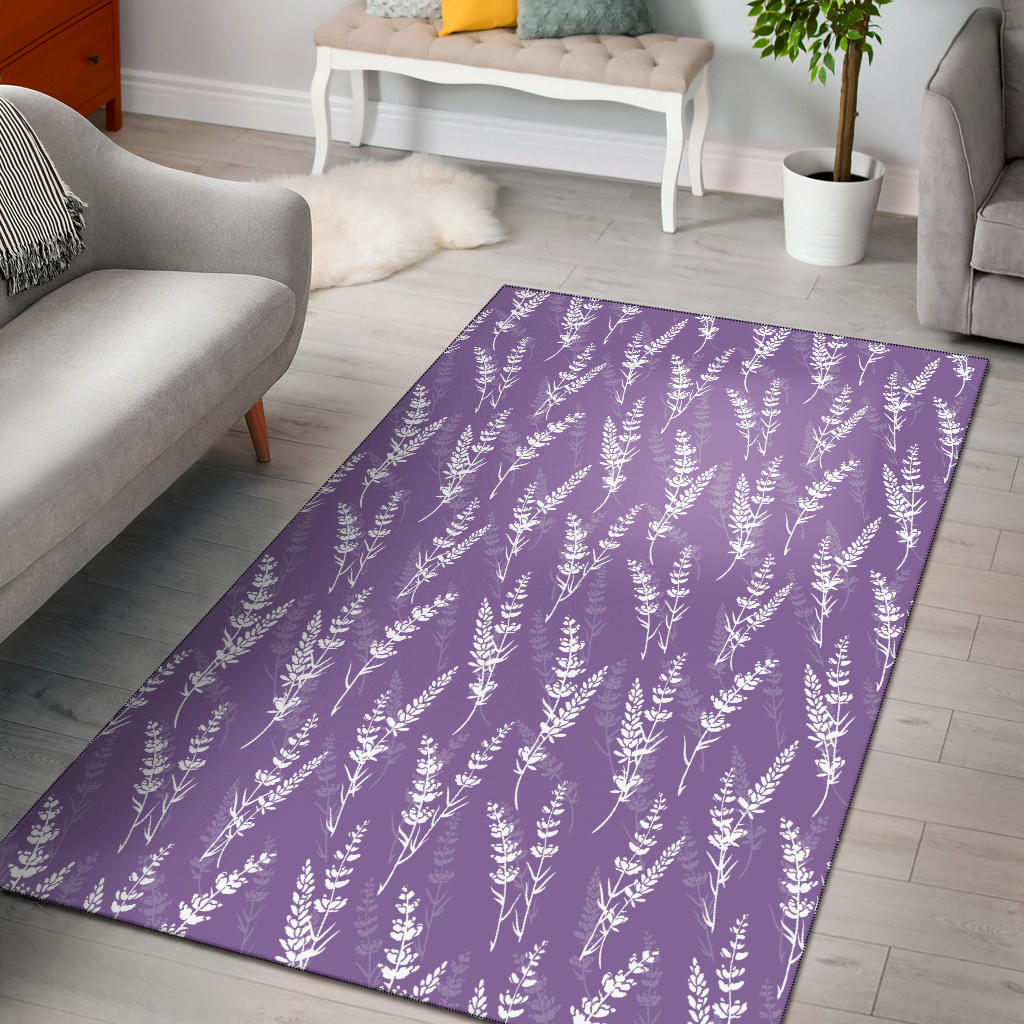 Lavender Pattern Print Design LV08 Area Rugs