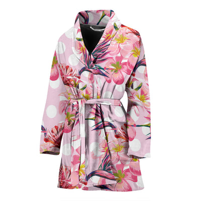 Bird Of Paradise Pattern Print Design BOP011 Women Bathrobe