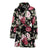 Rose Red Pink Pattern Print Design RO03 Women Bathrobe