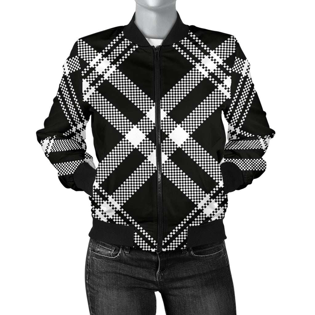 Madras Pattern Print Design 03 Women's Bomber Jacket