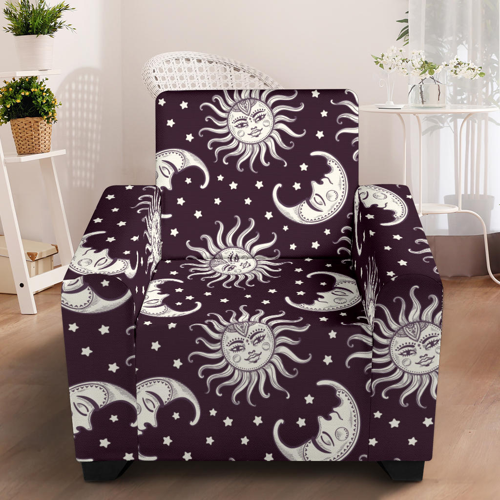 Sun Moon Face Armchair Slipcover