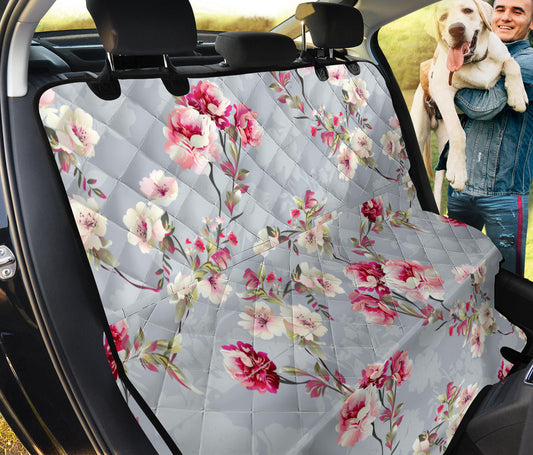 Summer Floral Pattern Print Design SF02 Rear Dog  Seat Cover
