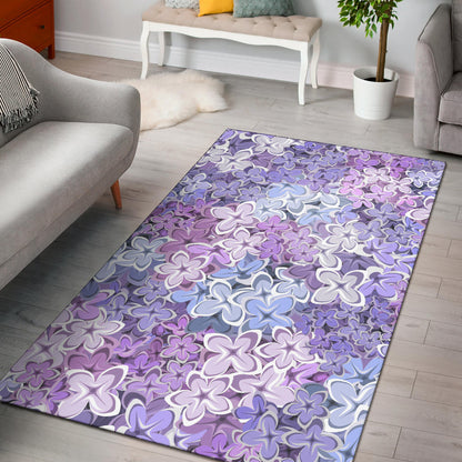 Lilac Pattern Print Design LI01 Area Rugs