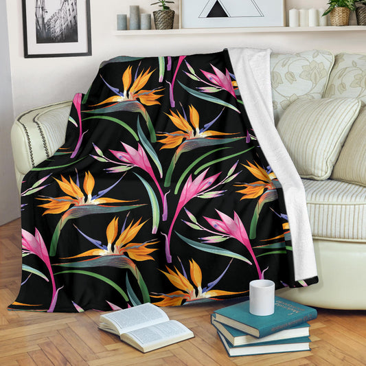 Tropical Flower Pattern Print Design TF017 Fleece Blanket