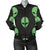 Alien Green Neon Pattern Print Design 01 Women's Bomber Jacket