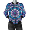 Mandala Pattern Print Design 04 Women's Bomber Jacket