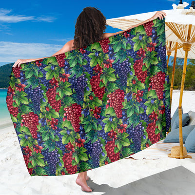 Grape Pattern Print Design GP02 Sarong Pareo Wrap