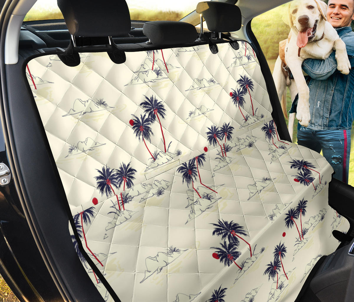 Palm Tree Pattern Print Design PT08 Rear Dog  Seat Cover