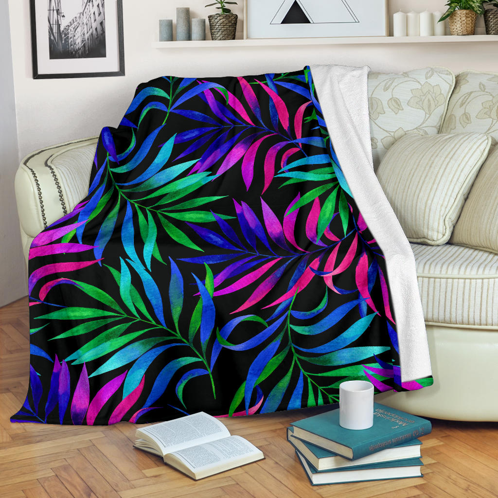 Tropical Flower Pattern Print Design TF010 Fleece Blanket
